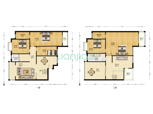 天一百合雅庭 5室3厅1卫 235平方