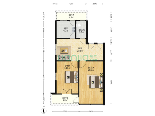 教场新路13弄11号 2室1厅1卫 114平方