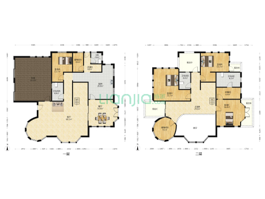 鼎园美墅 4室2厅4卫 332平方