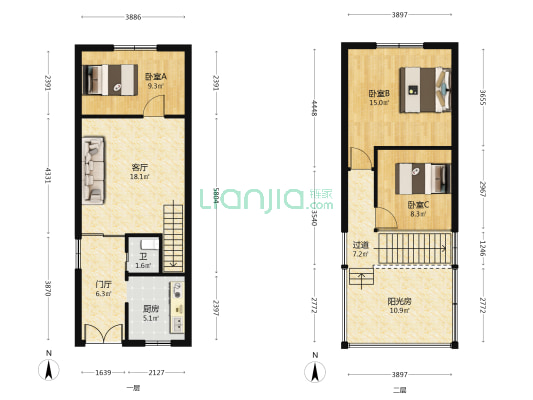 致远巷 3室1厅1卫 93平方
