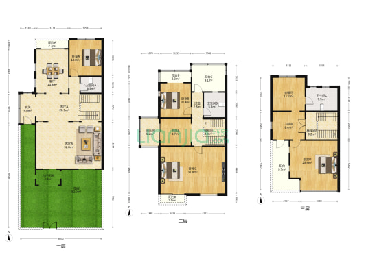 龙湖湘风原著A3区 6室3厅3卫 238平方