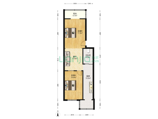 红磡花园 2室1厅1卫 85平方