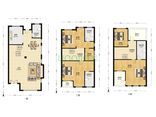成鑫格兰郡 4室1厅4卫 289平方
