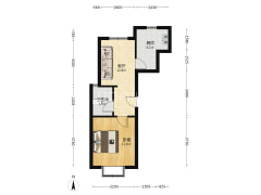 天地新城 1室1厅 南 北-涿州天地新城户型图