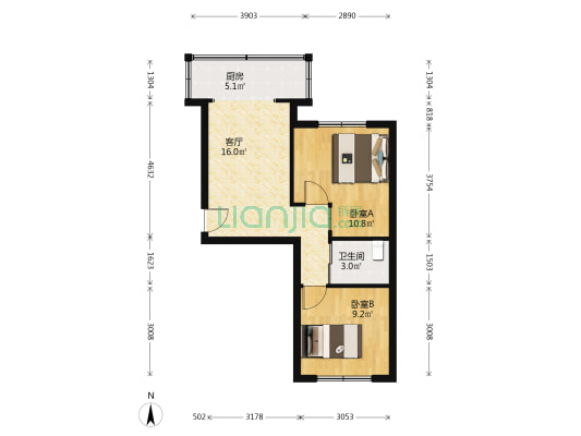 电厂小区 2室1厅1卫 56平方