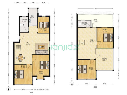 金桂丽园 5室1厅2卫 170平方
