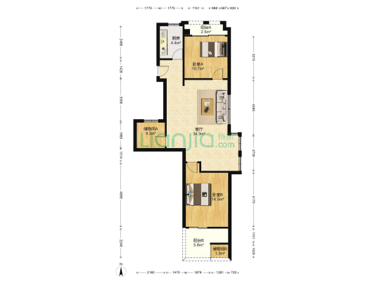 伟华大厦 2室1厅0卫 100平方