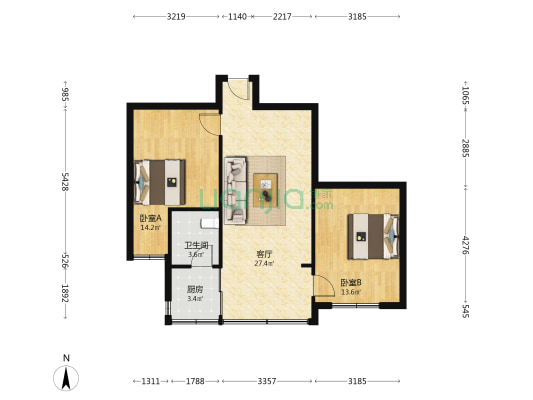 冶金路 2室1厅1卫 67平方