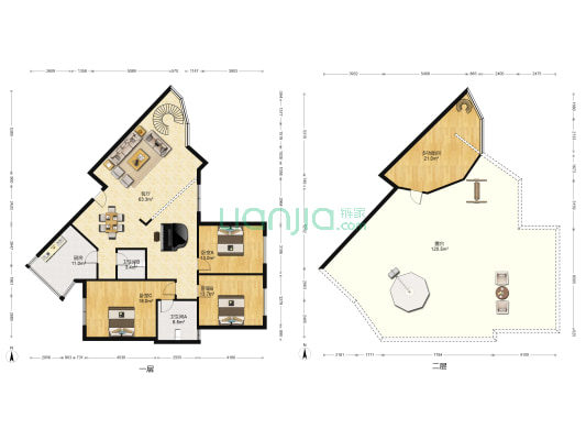 春天花园 4室1厅2卫 170平方