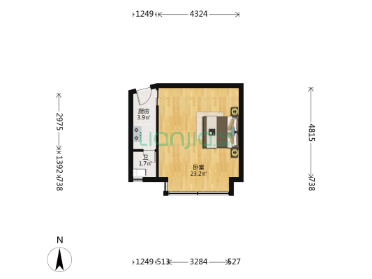 永嘉第一小区 1室0厅1卫 38平方