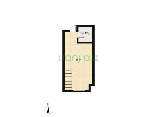 精品loft复式公寓精装修可办公-户型图