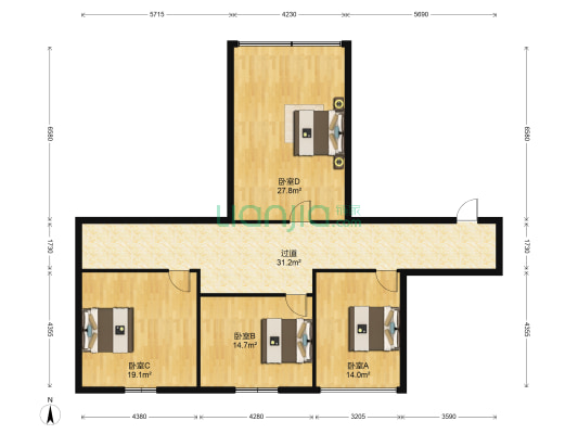 晶海·滨湖东苑 4室0厅0卫 138平方