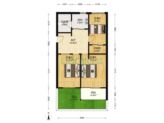 王马巷 3室1厅1卫 71平方