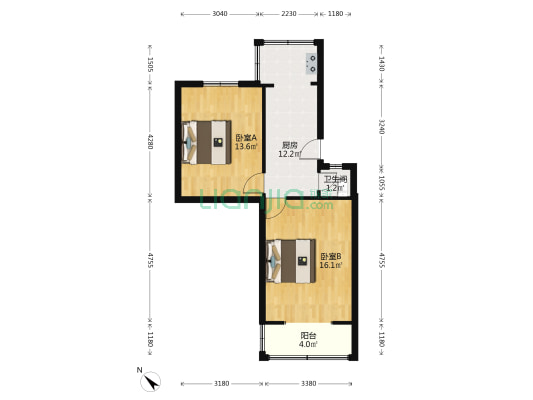 金沙路1号 2室0厅1卫 48平方