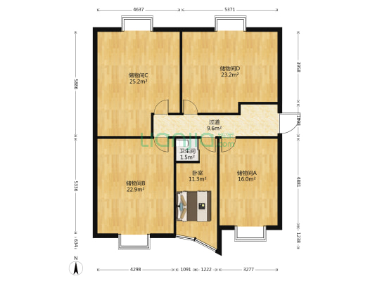 高尔夫西花园 1室0厅1卫 132平方