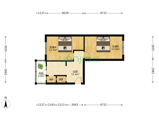 群芳小区 2室0厅0卫 52平方
