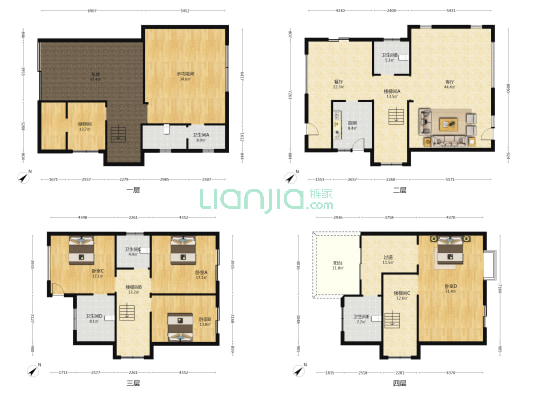 今日田园 5室2厅5卫 377平方