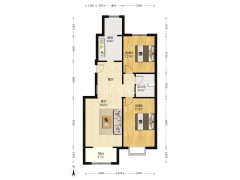 幸福嘉园南北通透大两居 带车位 顶层带阁楼 看房方便-涿州幸福嘉园户型图