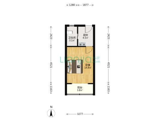 安顺路367号 1室0厅1卫 31平方