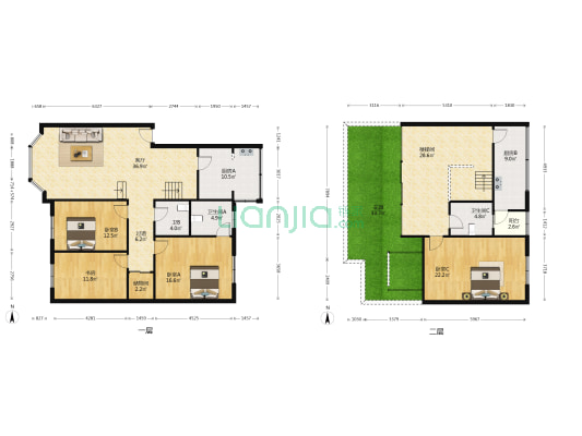 海正宏建商住楼 4室1厅3卫 191平方