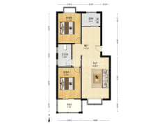 德信公园南侧 名流枫景洋房 高新区 南北通透两居-涿州名流枫景洋房户型图