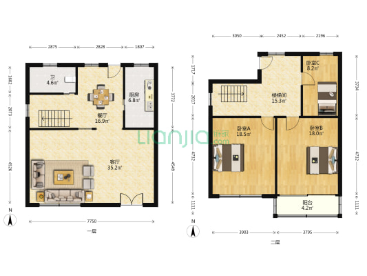 五港新村 3室2厅1卫 151平方