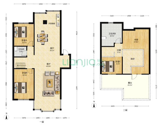 立业嘉园 4室2厅2卫 122平方