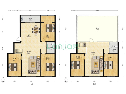 科贸小区 5室3厅2卫 223平方