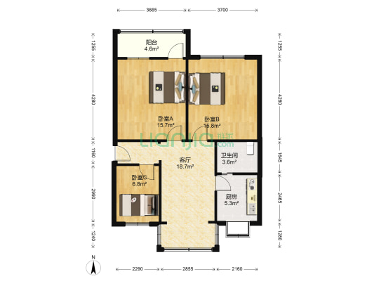 博奇路4号院 3室1厅1卫 78平方
