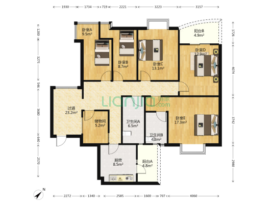 阳光春天 5室0厅2卫 150平方