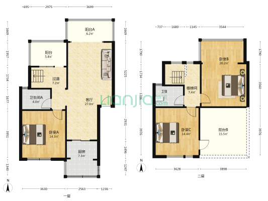 唐公馆 3室1厅2卫 117平方