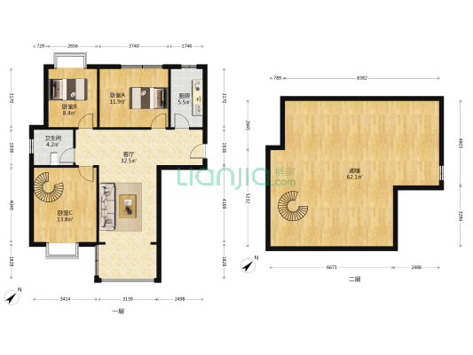 冠城大通華郡 3室1厅1卫 94平方