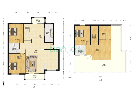 名都花苑(太仓) 3室2厅2卫 207平方