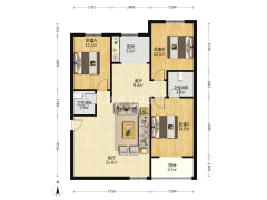 天保郦景大三居710年大产权，市区三居双卫毛坯房-涿州天保郦景户型图