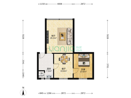 永安巷39号 1室2厅1卫 50平方