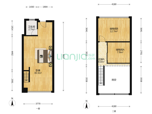 城市立方 1室0厅1卫 53平方