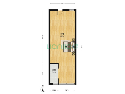 一尔悦城 1室0厅0卫 68平方