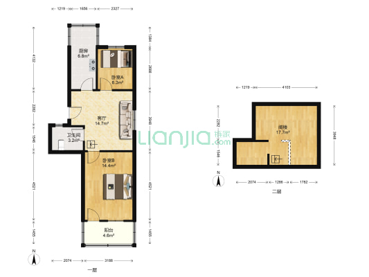 酒海街小区 2室1厅1卫 62平方