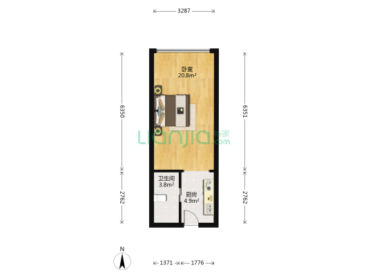 茂御居 1室0厅1卫 47平方