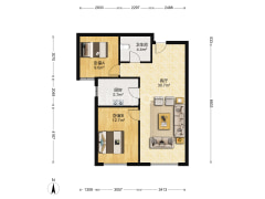 鸿坤中等装修两居室，满五年，好位置好楼层-涿州鸿坤理想湾南区户型图