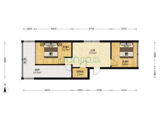 明星小区 2室0厅0卫 67平方