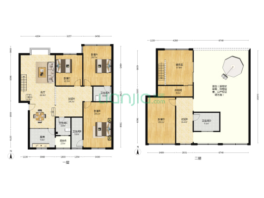 恒昌都市花园 4室1厅4卫 182平方