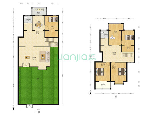 龙兴家园 5室3厅2卫 222平方