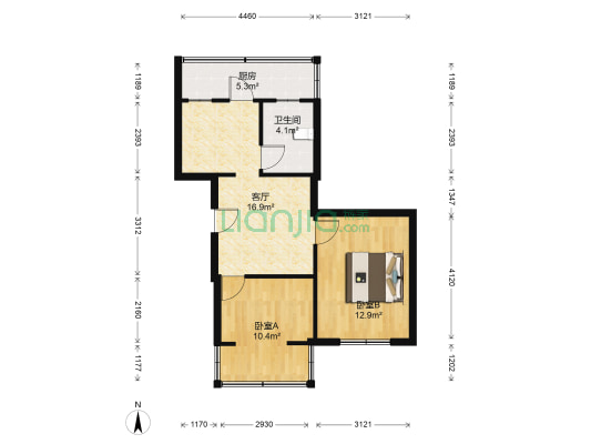 玉林七巷 2室1厅1卫 56平方