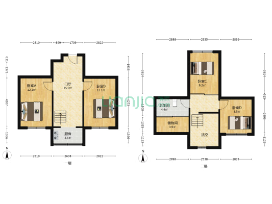 工程局三处职工宿舍 4室0厅1卫 59平方