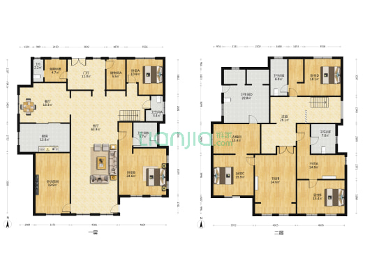 东源丽晶 8室2厅6卫 291平方