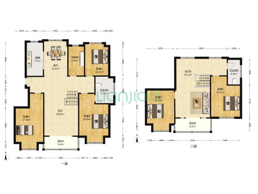 宏远长安都会 5室3厅2卫 232平方