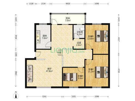 英才巷69号 3室1厅1卫 123平方