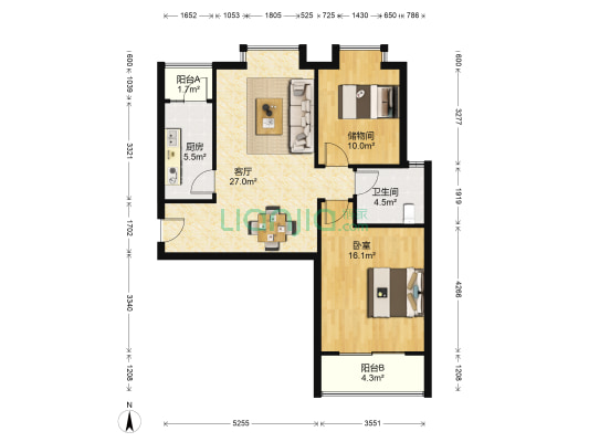 东顾巷家园 1室1厅1卫 90平方