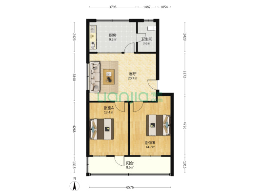 淳安北村 2室1厅1卫 80平方